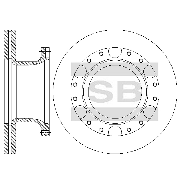 Передний тормозной диск SANGSIN SD1169