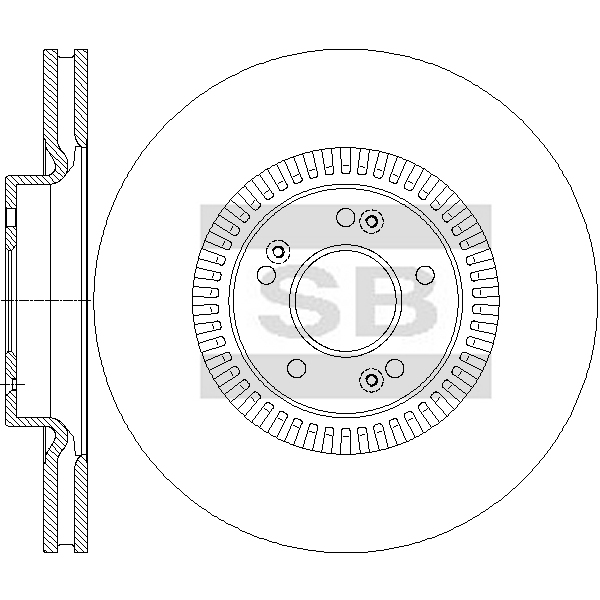 Передний тормозной диск SANGSIN SD1177