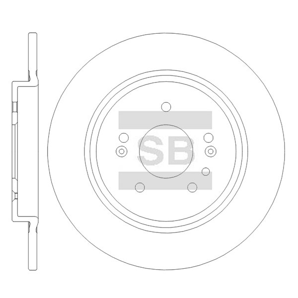 Передний тормозной диск SANGSIN SD1182