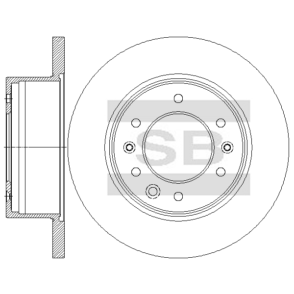 Передний тормозной диск SANGSIN SD1183