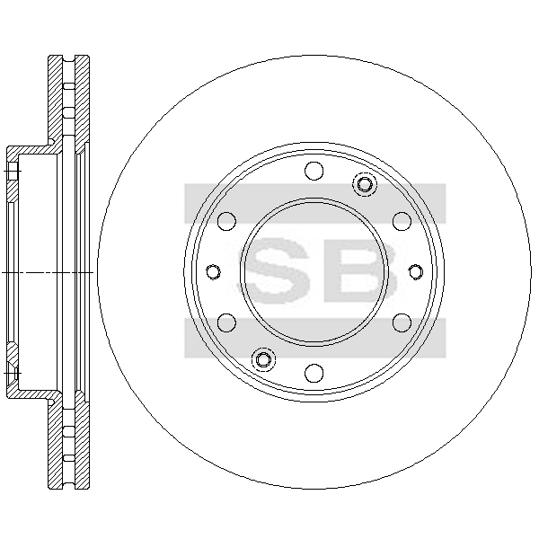Передний тормозной диск SANGSIN SD1184