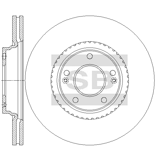 Передний тормозной диск SANGSIN SD1185