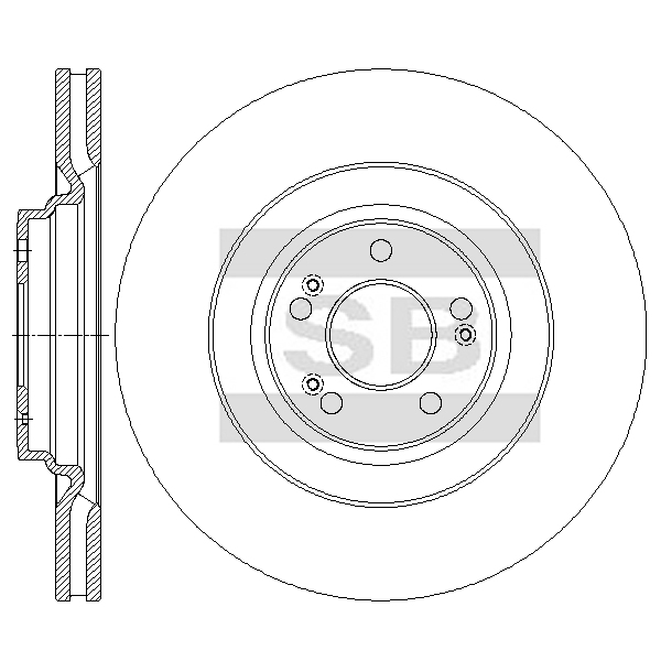 Передний тормозной диск SANGSIN SD1187