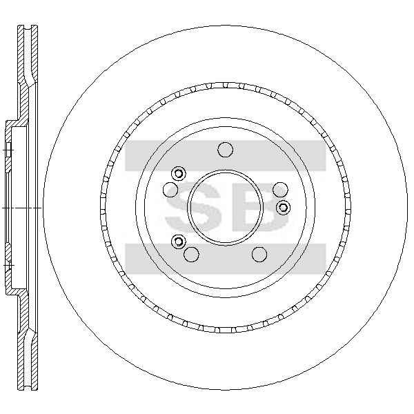 Передний тормозной диск SANGSIN SD1188
