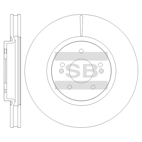 Передний тормозной диск SANGSIN SD1193