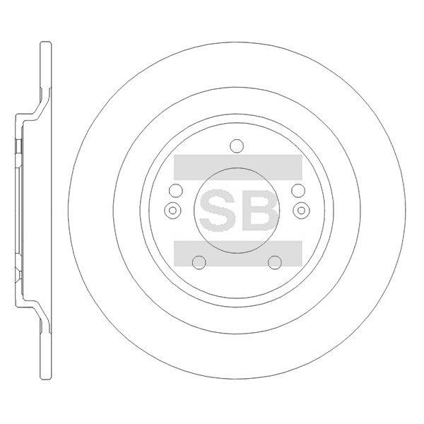 Задний тормозной диск SANGSIN SD1194