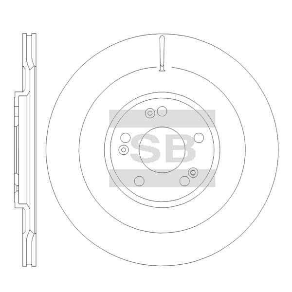 Передний тормозной диск SANGSIN SD1195