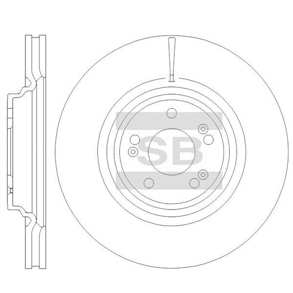 Передний тормозной диск SANGSIN SD1196