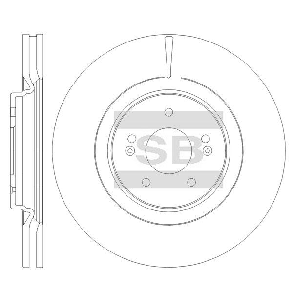 Передний тормозной диск SANGSIN SD1197