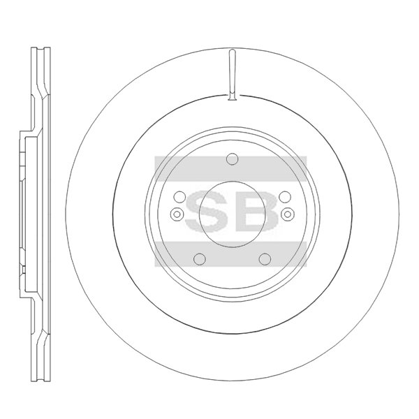 Передний тормозной диск SANGSIN SD1198