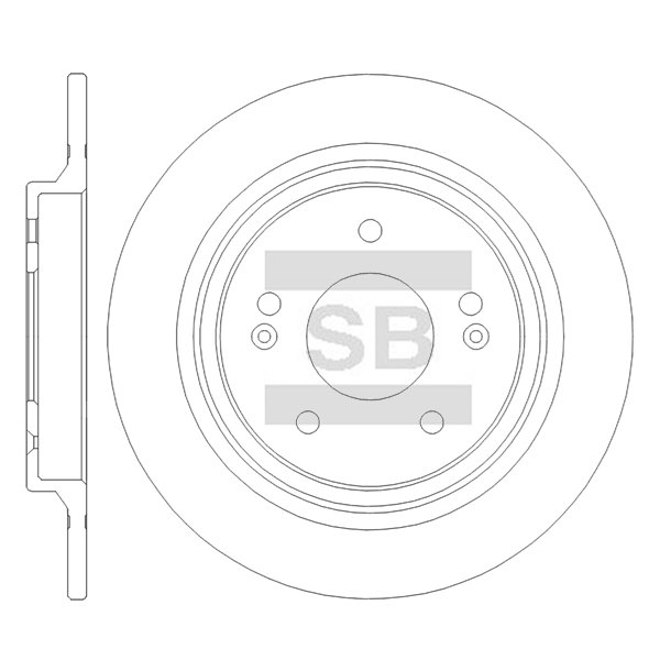 Передний тормозной диск SANGSIN SD1200