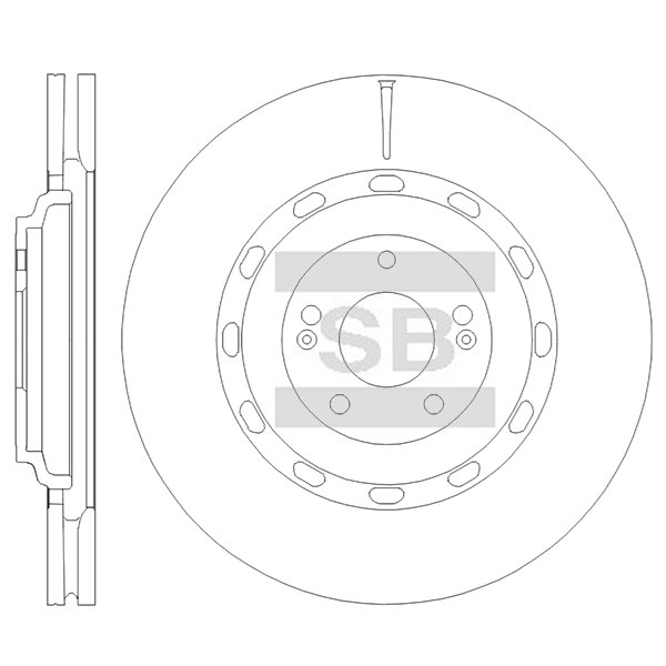 Передний тормозной диск SANGSIN SD1201