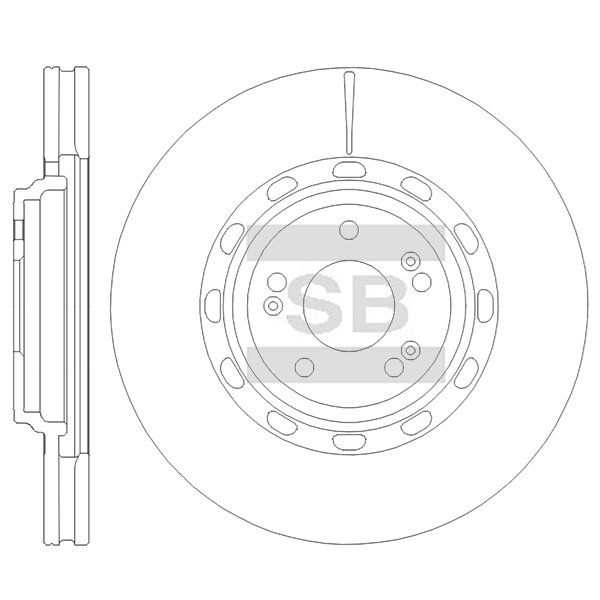Передний тормозной диск SANGSIN SD1202
