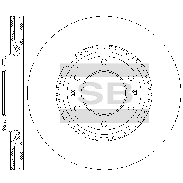 Передний тормозной диск SANGSIN SD1203