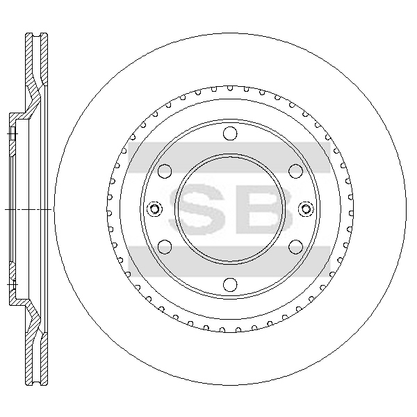 Передний тормозной диск SANGSIN SD1204