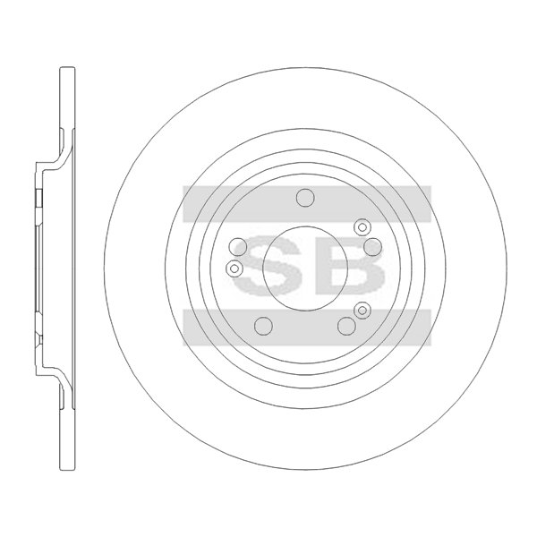Передний тормозной диск SANGSIN SD1207