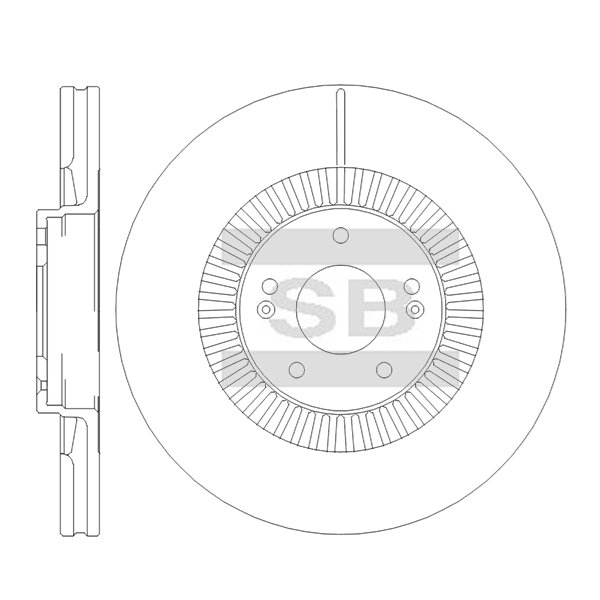 Передний тормозной диск SANGSIN SD1211