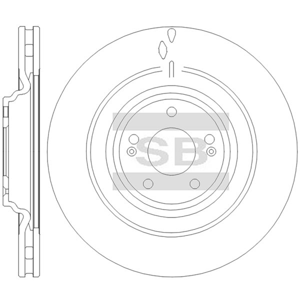 Передний тормозной диск SANGSIN SD1212