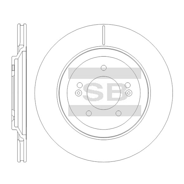 Передний тормозной диск SANGSIN SD1213
