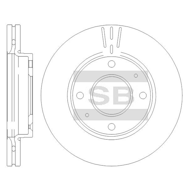 Передний тормозной диск SANGSIN SD1214