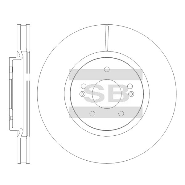 Передний тормозной диск SANGSIN SD1217