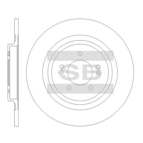Передний тормозной диск SANGSIN SD1219