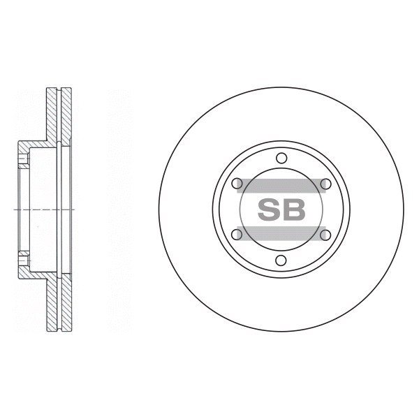 Передний тормозной диск SANGSIN SD2027
