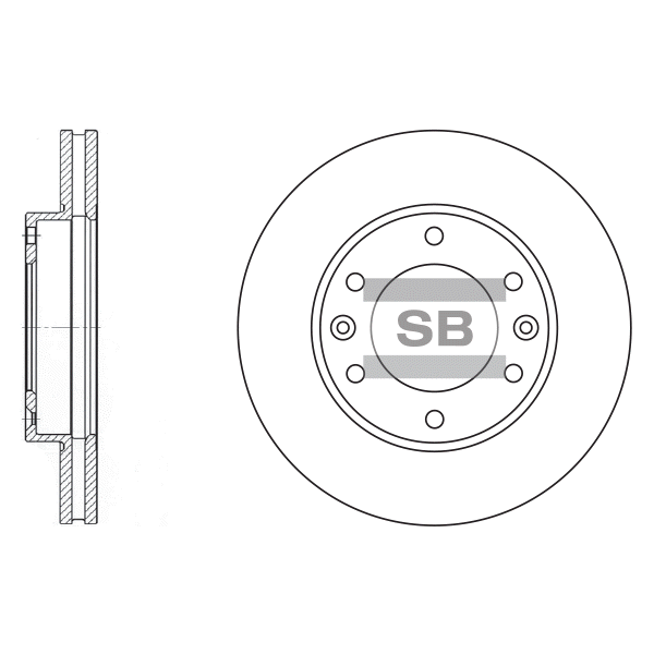 Передний тормозной диск SANGSIN SD2036