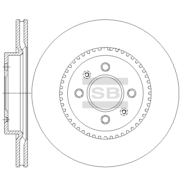 Передний тормозной диск SANGSIN SD2043