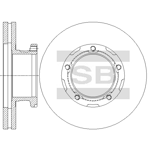 Передний тормозной диск SANGSIN SD2052