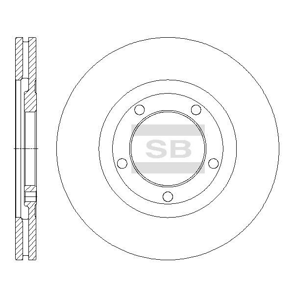 Передний тормозной диск SANGSIN SD2055