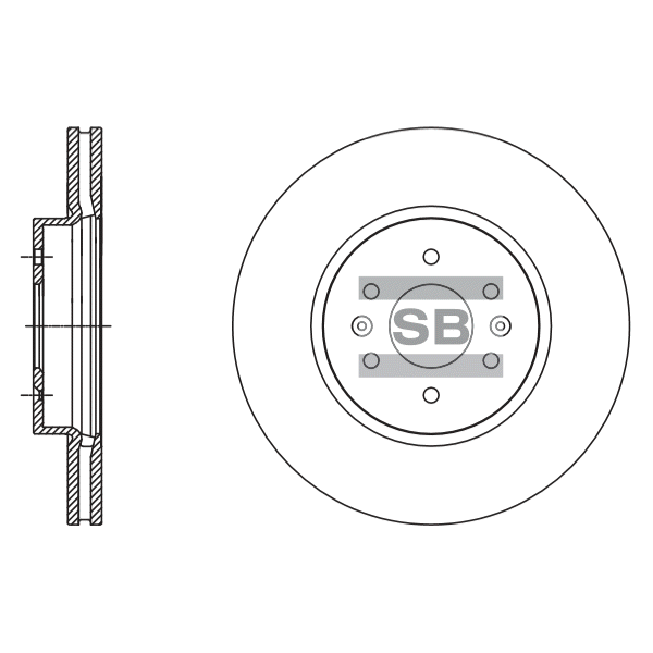 Передний тормозной диск SANGSIN SD2057