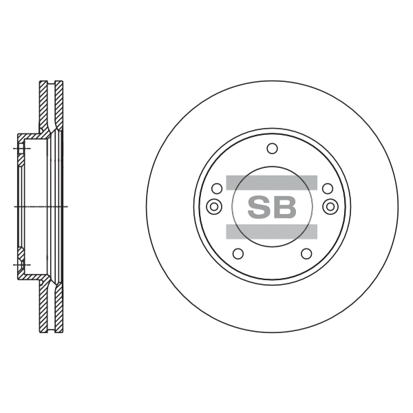 Передний тормозной диск SANGSIN SD2067