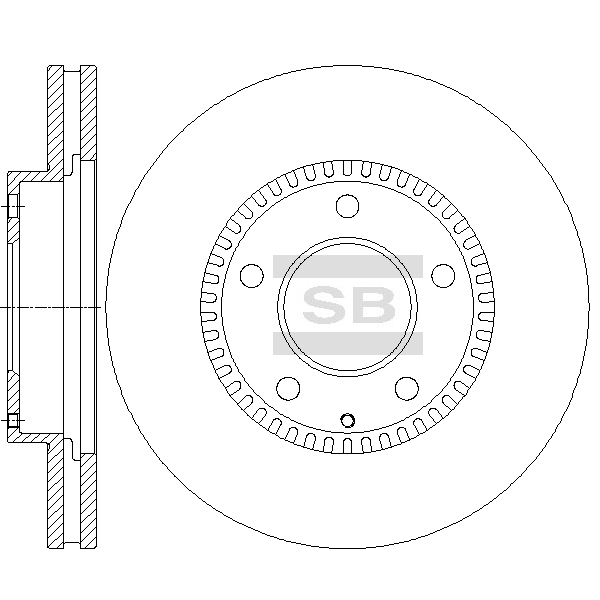 Передний тормозной диск SANGSIN SD2070