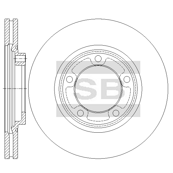 Передний тормозной диск SANGSIN SD2073