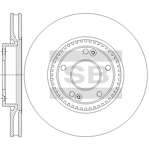 Передний тормозной диск SANGSIN SD2080