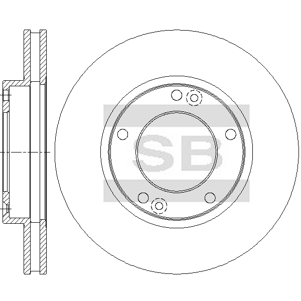 Передний тормозной диск SANGSIN SD2086
