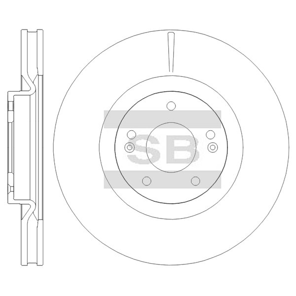 Передний тормозной диск SANGSIN SD2090