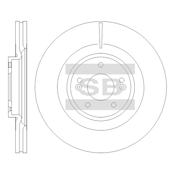 Передний тормозной диск SANGSIN SD2092
