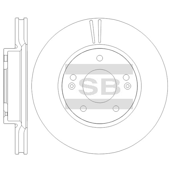 Передний тормозной диск SANGSIN SD2095