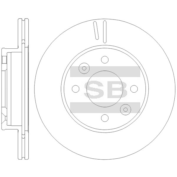 Передний тормозной диск SANGSIN SD2096