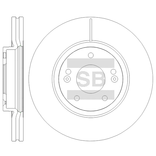 Передний тормозной диск SANGSIN SD2099