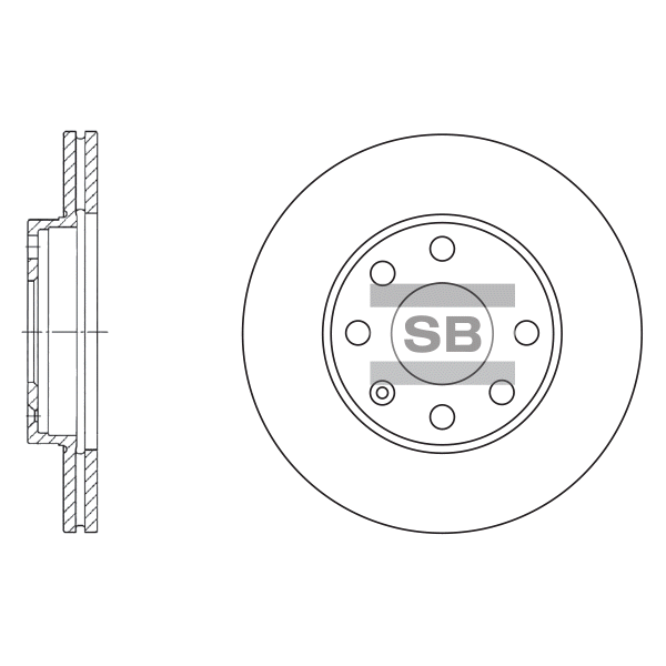 Передний тормозной диск SANGSIN SD3004