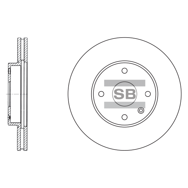 Передний тормозной диск SANGSIN SD3007