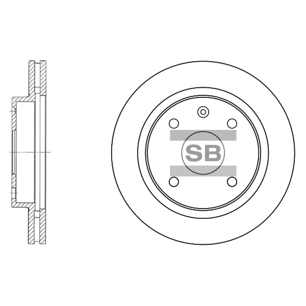 Передний тормозной диск SANGSIN SD3009