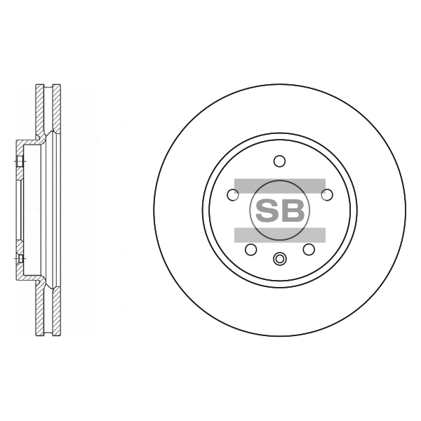 Передний тормозной диск SANGSIN SD3019