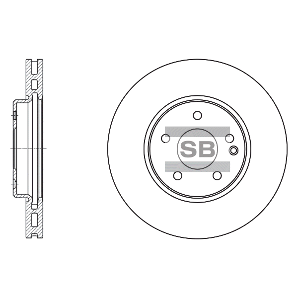 Передний тормозной диск SANGSIN SD3025