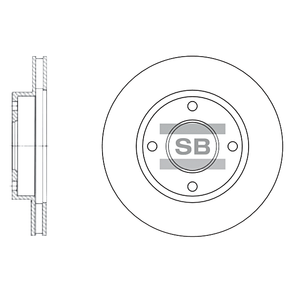 Передний тормозной диск SANGSIN SD3027