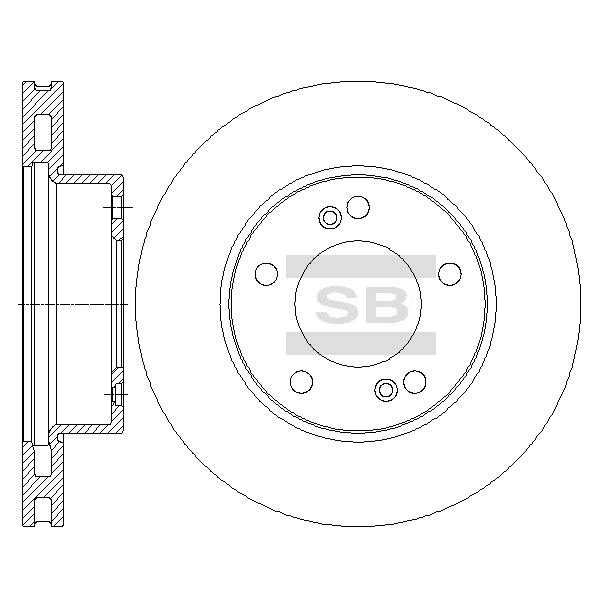 Передний тормозной диск SANGSIN SD3041