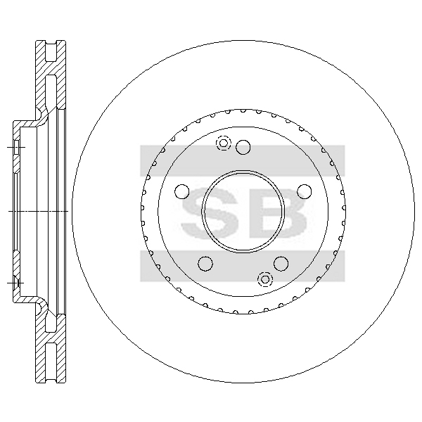 Передний тормозной диск SANGSIN SD3042